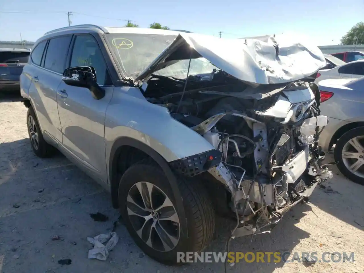 1 Photograph of a damaged car 5TDGZRBH5MS073623 TOYOTA HIGHLANDER 2021