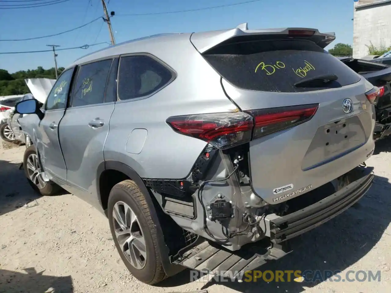 3 Photograph of a damaged car 5TDGZRBH5MS073623 TOYOTA HIGHLANDER 2021