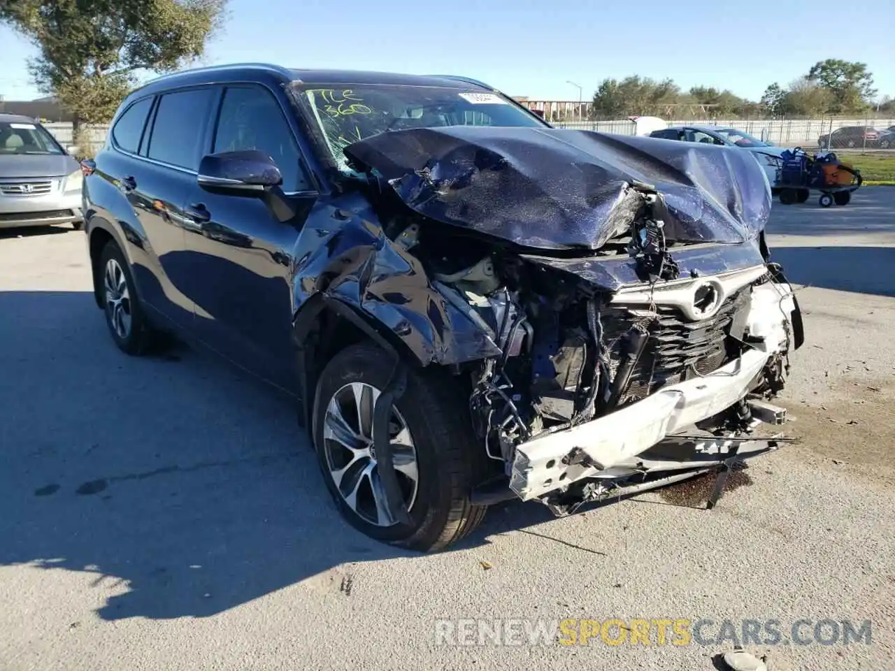 1 Photograph of a damaged car 5TDGZRBH5MS086839 TOYOTA HIGHLANDER 2021