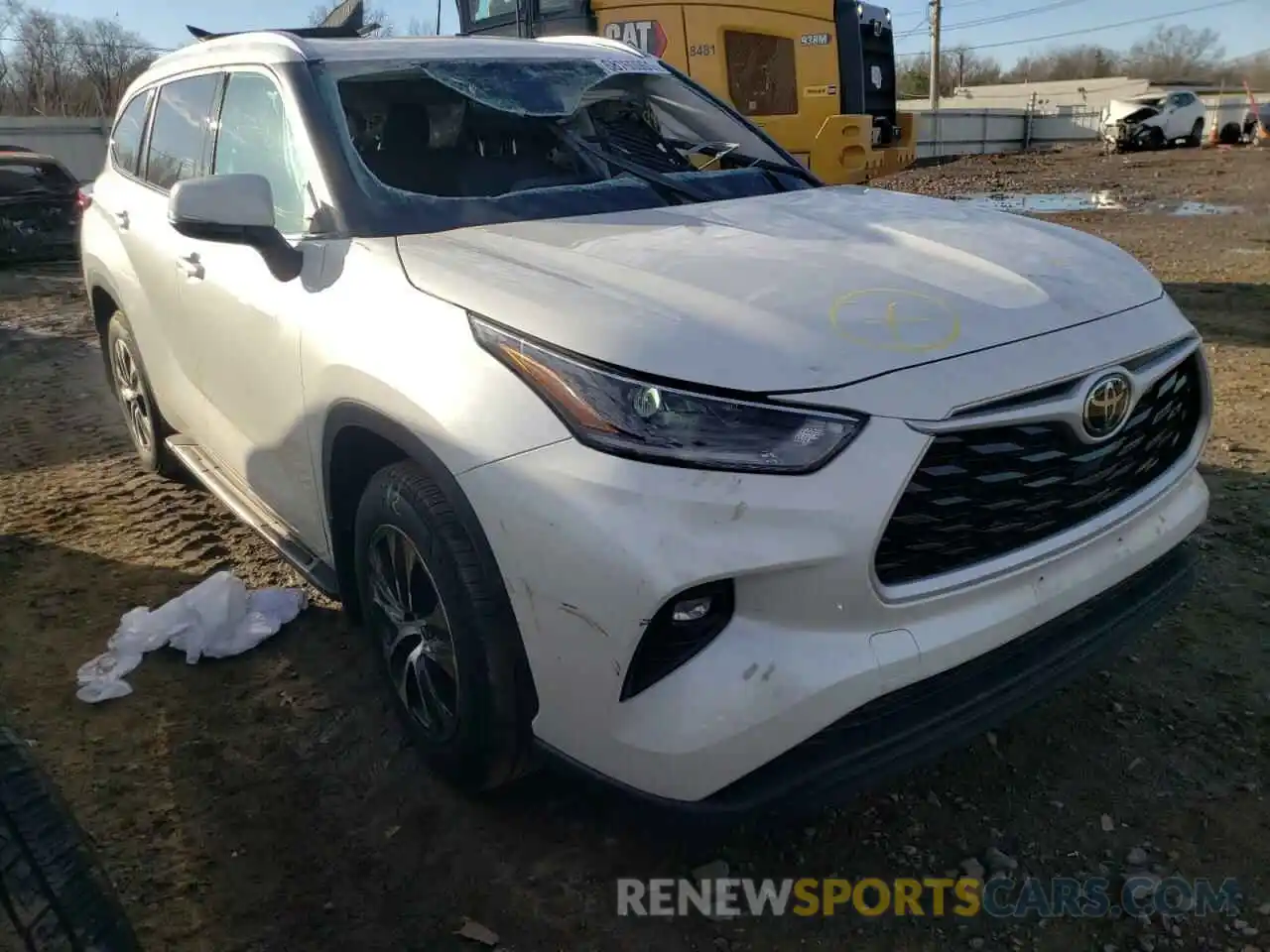 1 Photograph of a damaged car 5TDGZRBH5MS109648 TOYOTA HIGHLANDER 2021