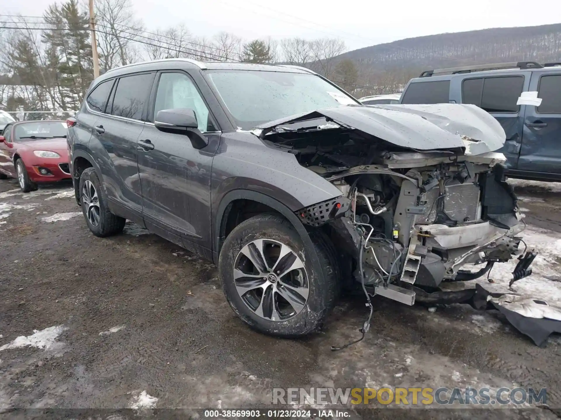 1 Photograph of a damaged car 5TDGZRBH5MS125249 TOYOTA HIGHLANDER 2021