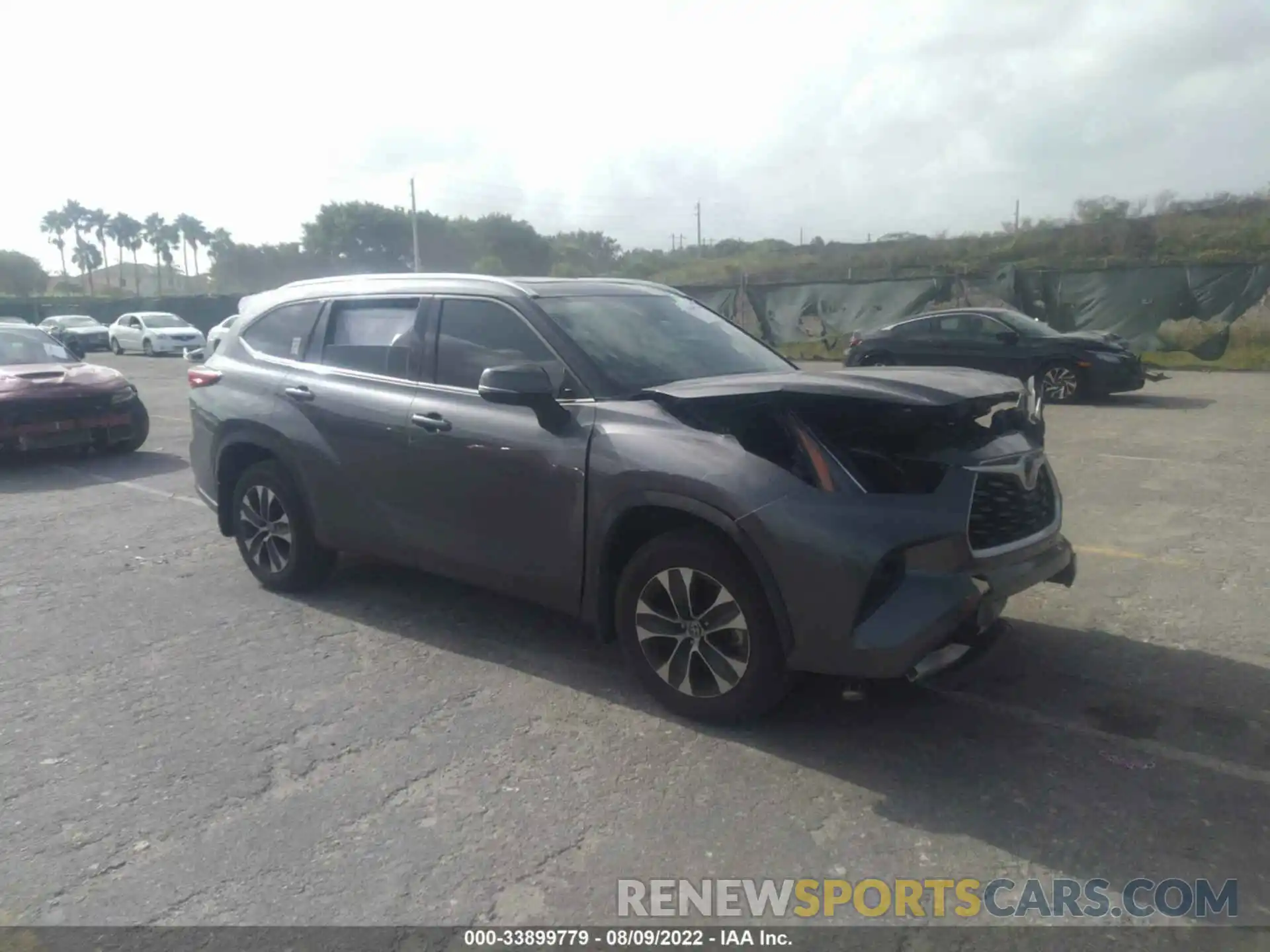 1 Photograph of a damaged car 5TDGZRBH5MS128099 TOYOTA HIGHLANDER 2021