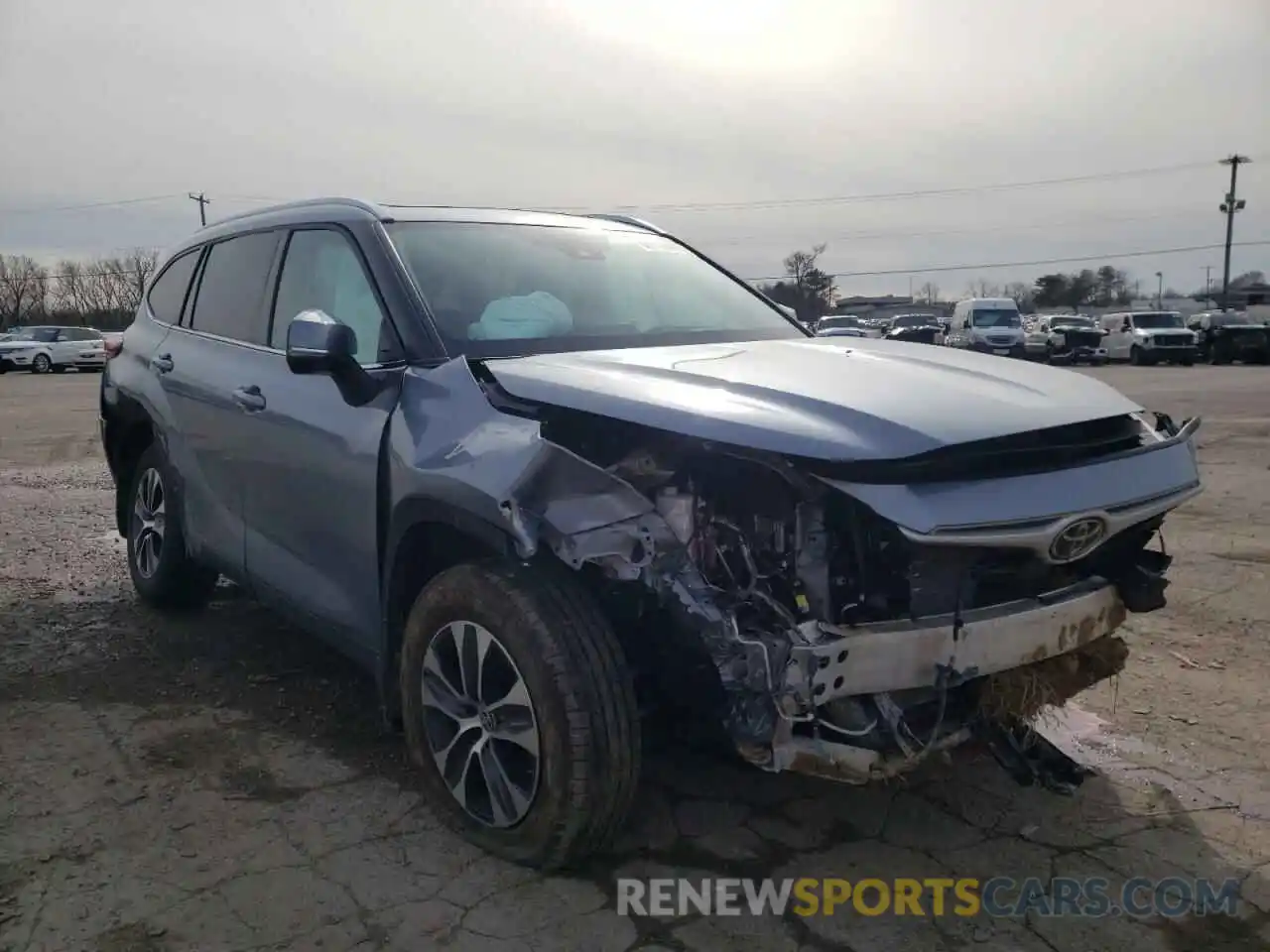 1 Photograph of a damaged car 5TDGZRBH5MS147204 TOYOTA HIGHLANDER 2021