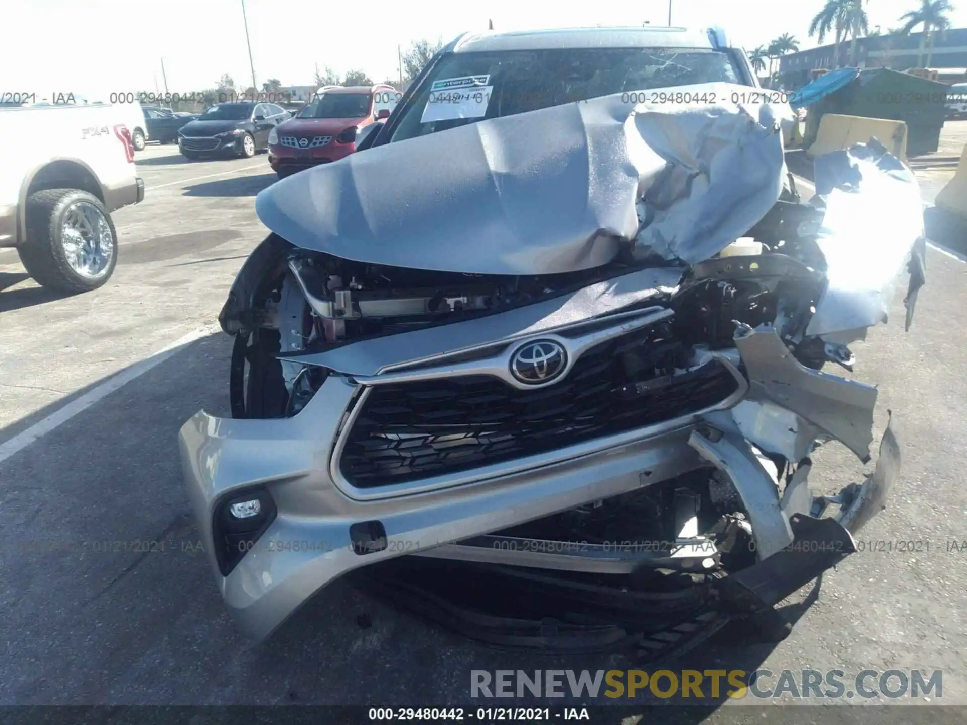 6 Photograph of a damaged car 5TDGZRBH5MS525621 TOYOTA HIGHLANDER 2021