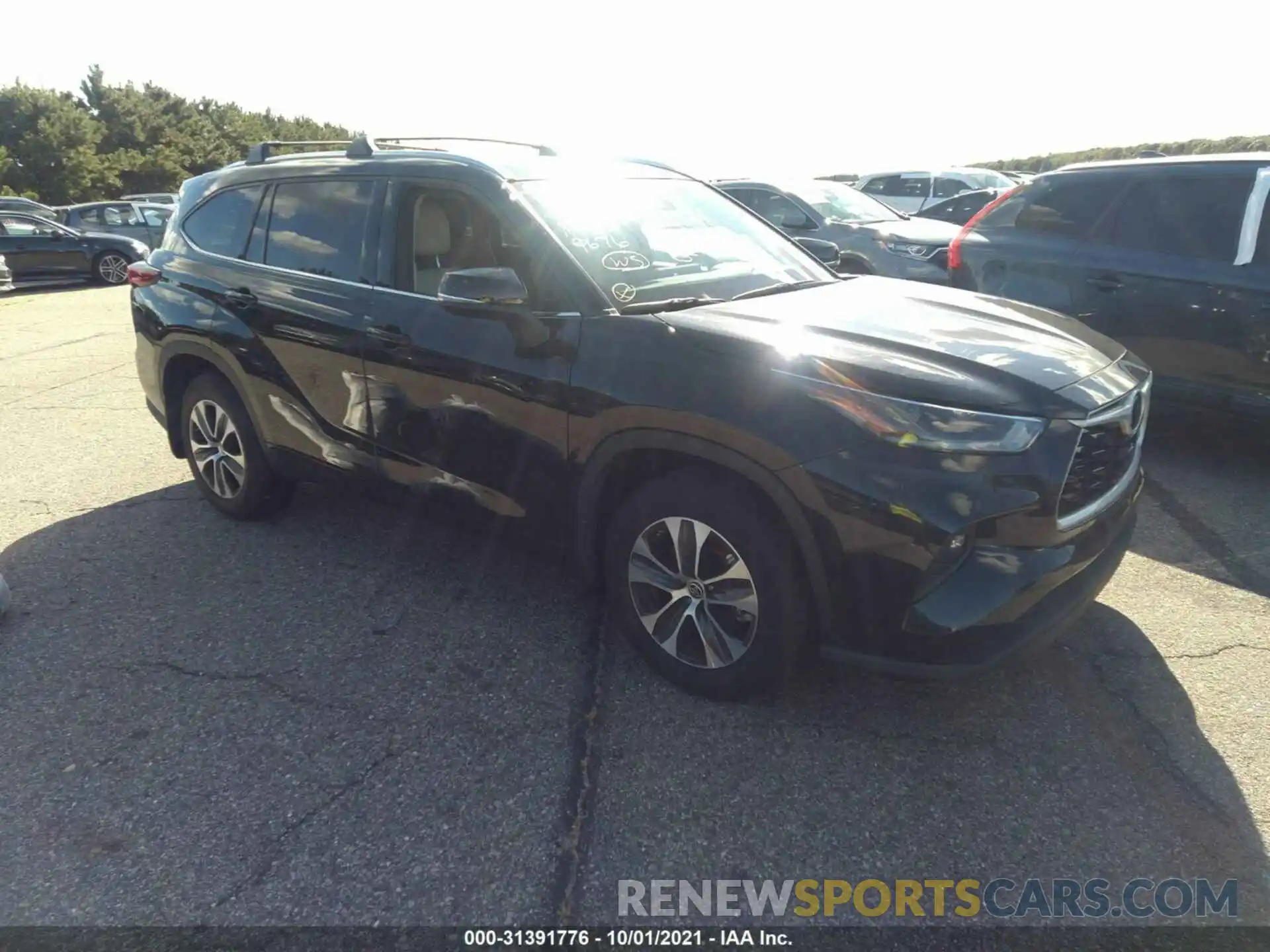 1 Photograph of a damaged car 5TDGZRBH5MS526154 TOYOTA HIGHLANDER 2021