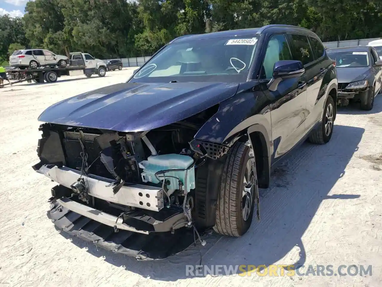 2 Photograph of a damaged car 5TDGZRBH5MS526297 TOYOTA HIGHLANDER 2021