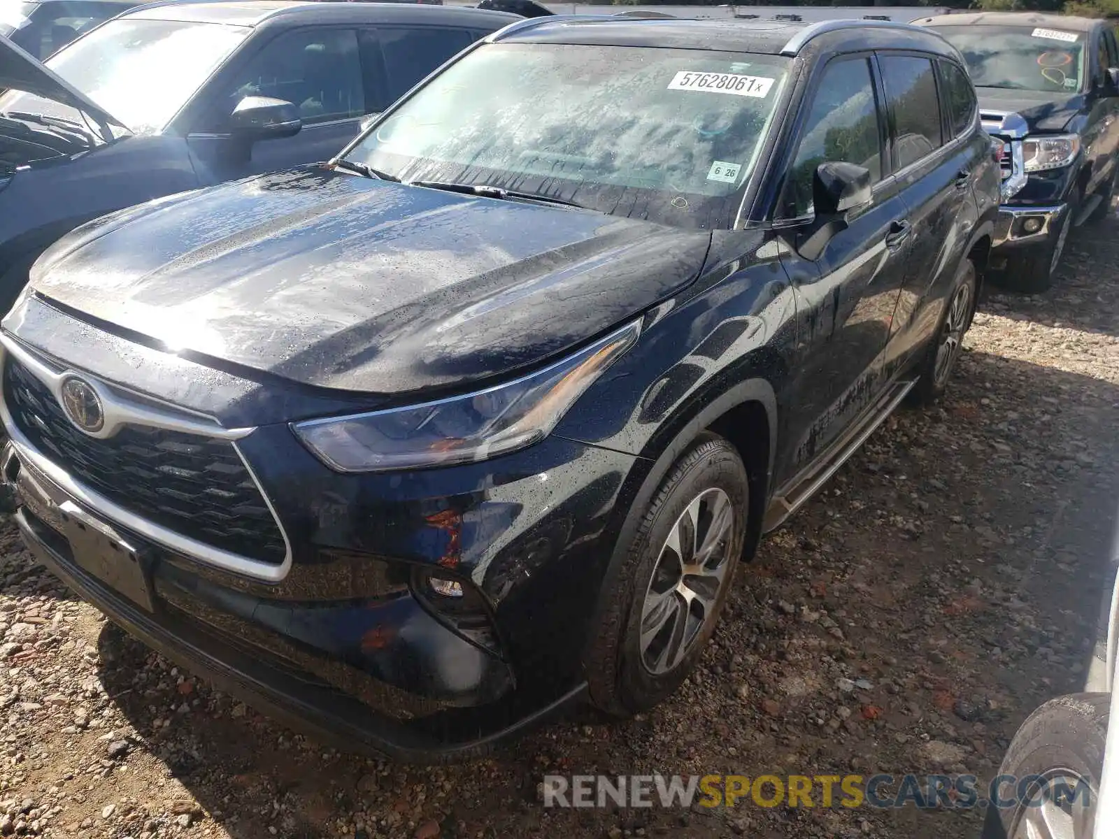 2 Photograph of a damaged car 5TDGZRBH5MS545495 TOYOTA HIGHLANDER 2021