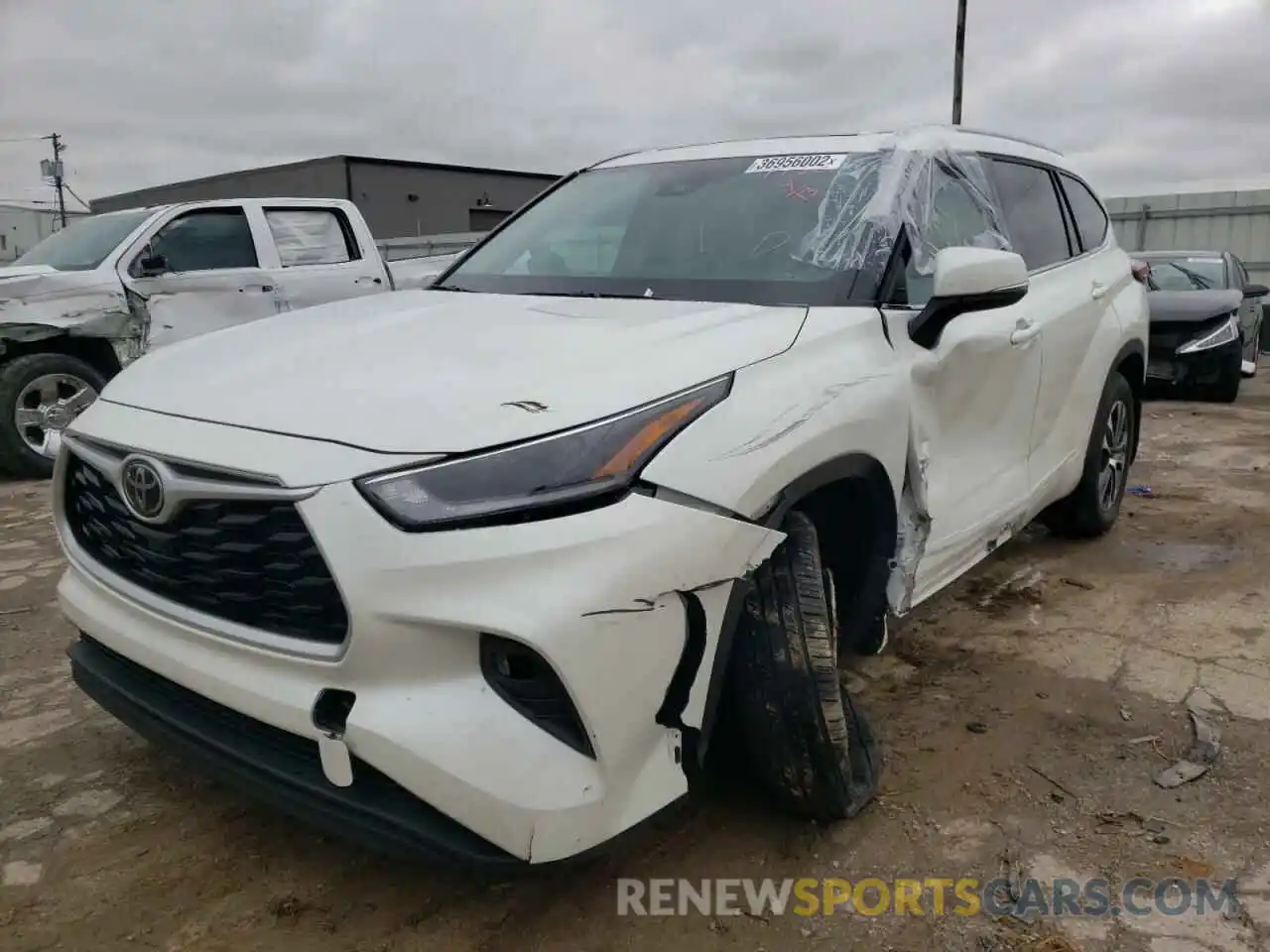 2 Photograph of a damaged car 5TDGZRBH5MS549952 TOYOTA HIGHLANDER 2021