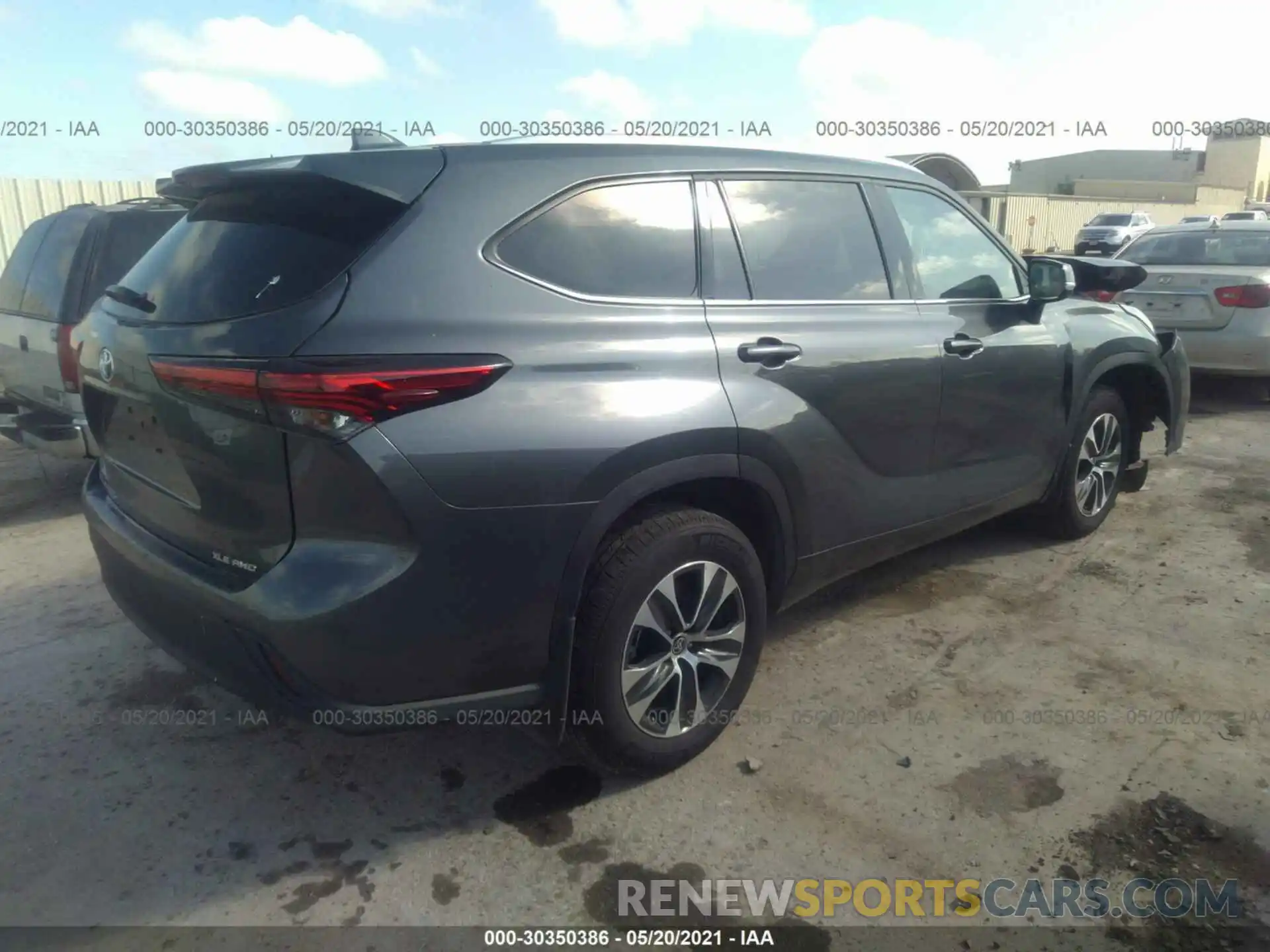 4 Фотография поврежденного автомобиля 5TDGZRBH6MS067992 TOYOTA HIGHLANDER 2021