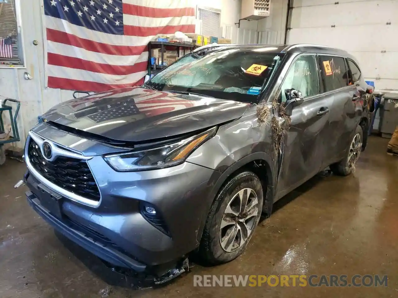 2 Photograph of a damaged car 5TDGZRBH6MS083433 TOYOTA HIGHLANDER 2021