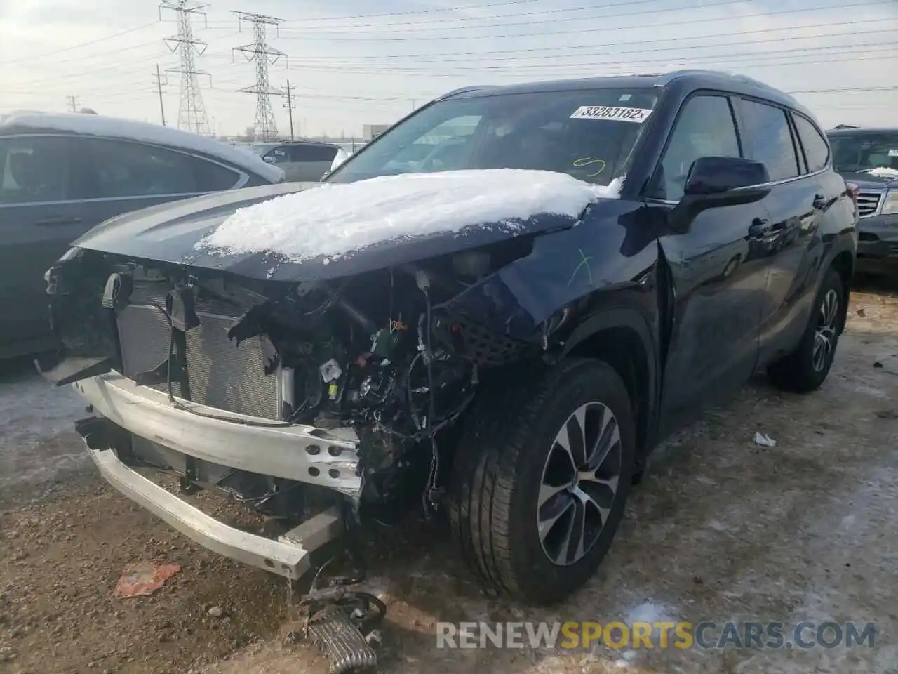 2 Photograph of a damaged car 5TDGZRBH6MS110727 TOYOTA HIGHLANDER 2021