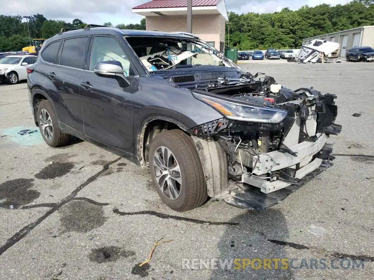 1 Photograph of a damaged car 5TDGZRBH6MS150953 TOYOTA HIGHLANDER 2021