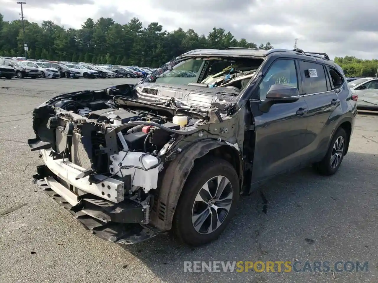 2 Photograph of a damaged car 5TDGZRBH6MS150953 TOYOTA HIGHLANDER 2021