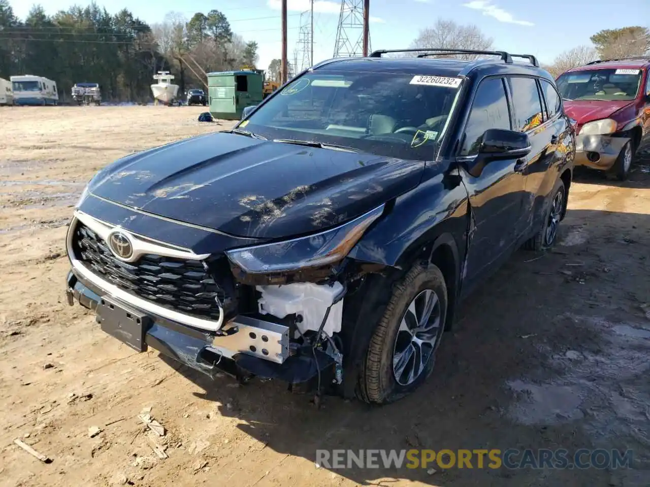 2 Photograph of a damaged car 5TDGZRBH6MS545179 TOYOTA HIGHLANDER 2021