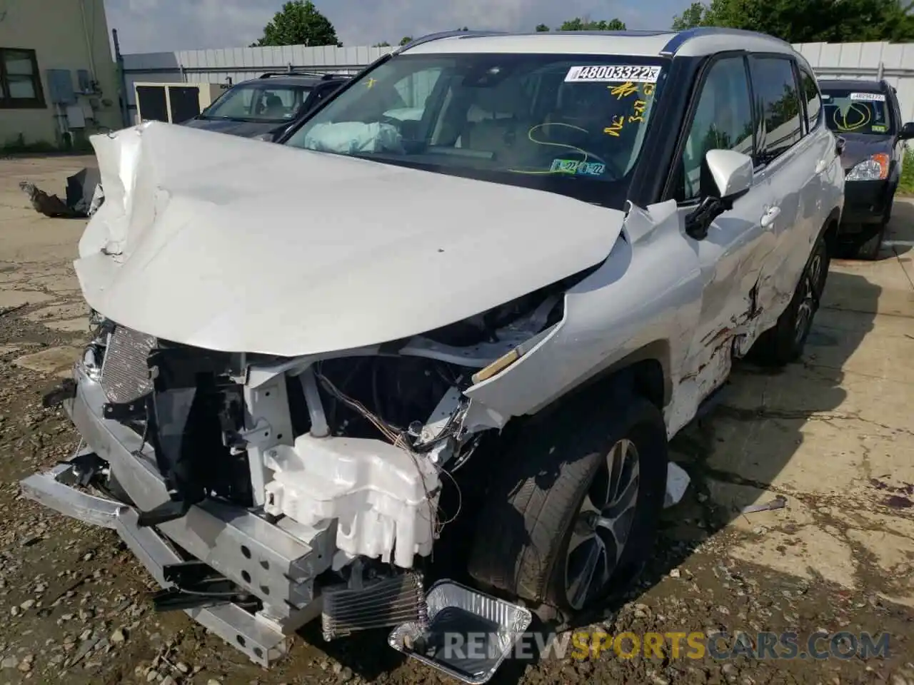 2 Photograph of a damaged car 5TDGZRBH6MS546736 TOYOTA HIGHLANDER 2021