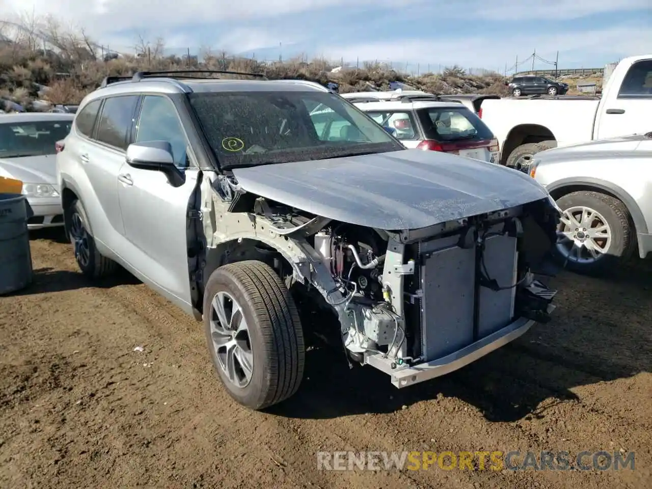 1 Photograph of a damaged car 5TDGZRBH6MS550138 TOYOTA HIGHLANDER 2021