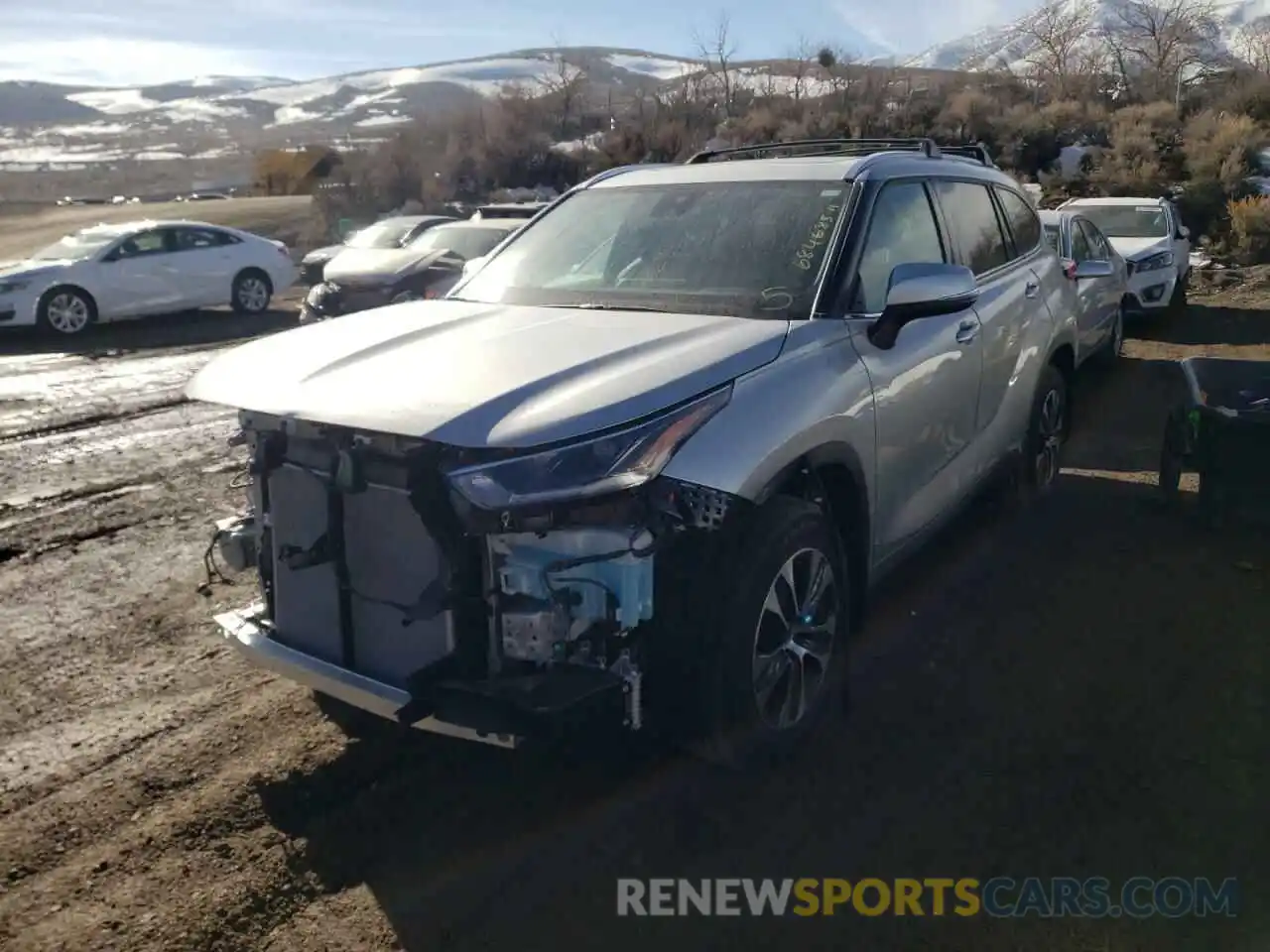 2 Photograph of a damaged car 5TDGZRBH6MS550138 TOYOTA HIGHLANDER 2021