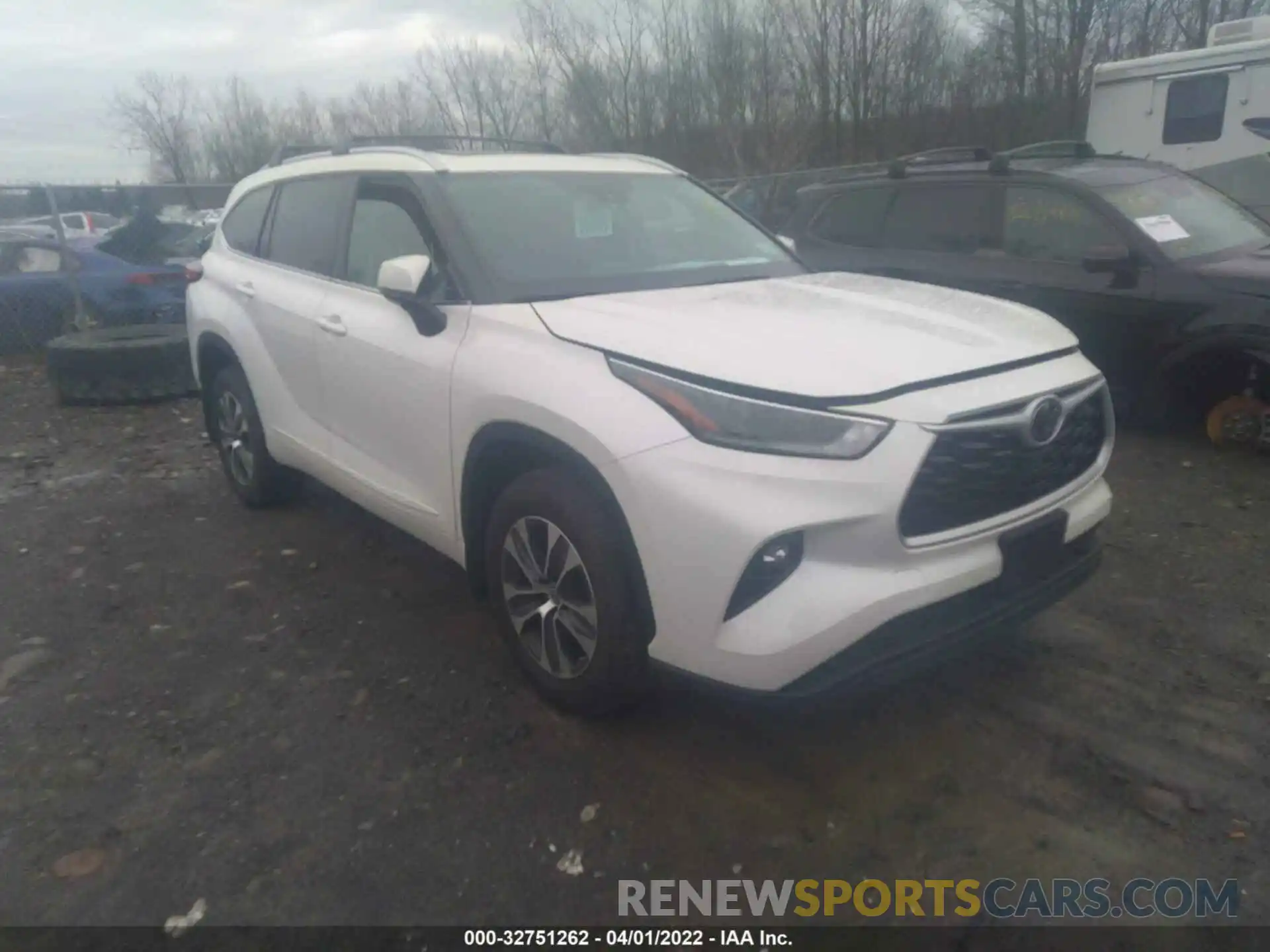 1 Photograph of a damaged car 5TDGZRBH7MS065393 TOYOTA HIGHLANDER 2021