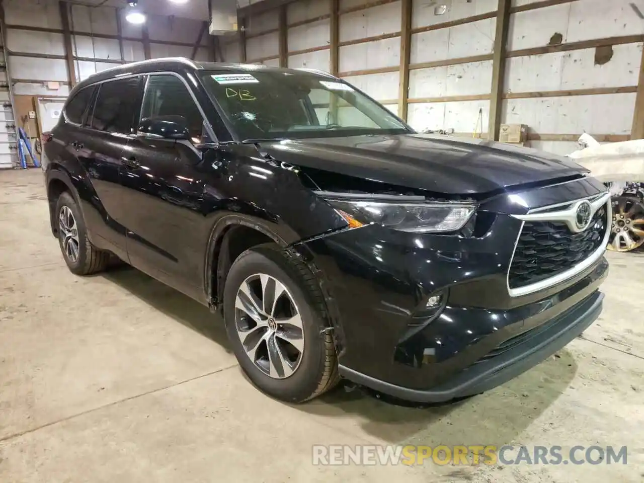 1 Photograph of a damaged car 5TDGZRBH7MS068276 TOYOTA HIGHLANDER 2021