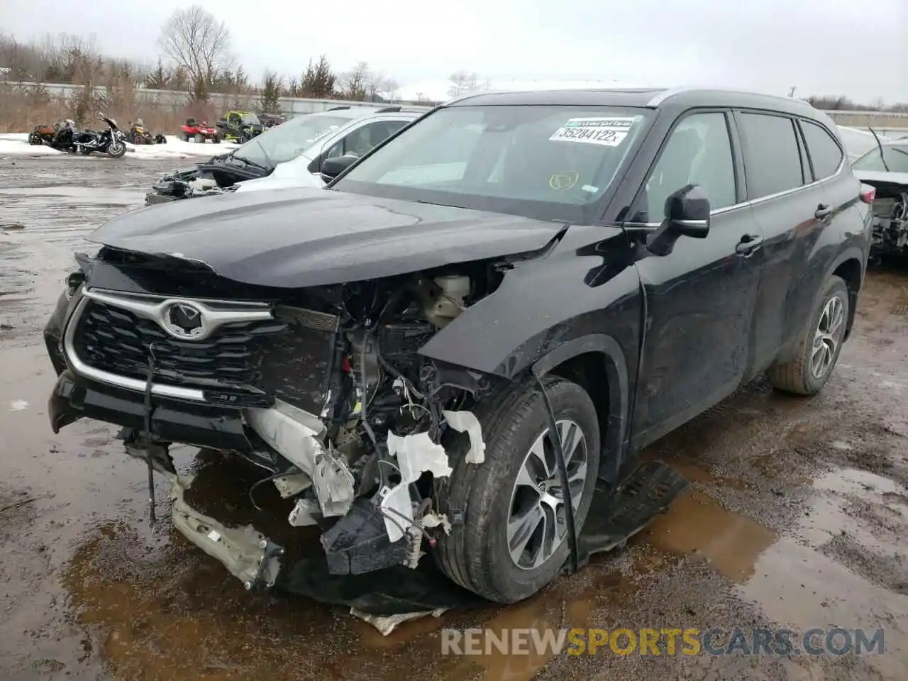 2 Фотография поврежденного автомобиля 5TDGZRBH7MS069749 TOYOTA HIGHLANDER 2021