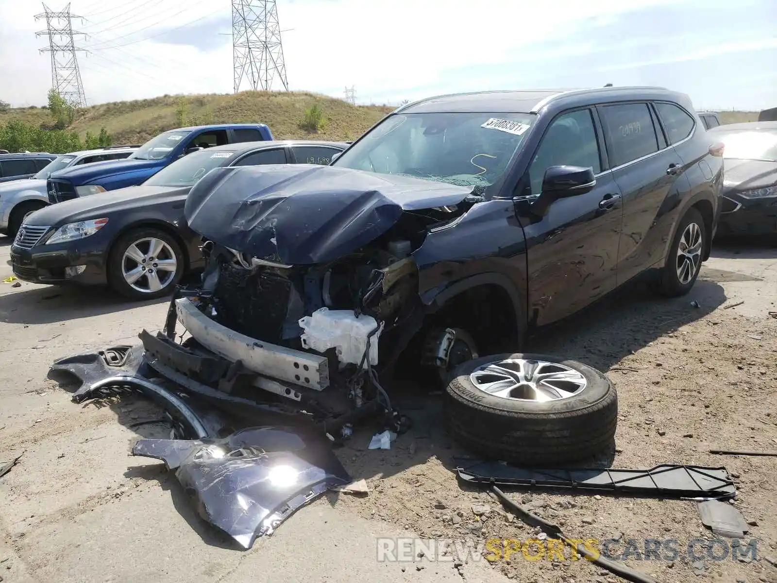 2 Фотография поврежденного автомобиля 5TDGZRBH7MS070187 TOYOTA HIGHLANDER 2021