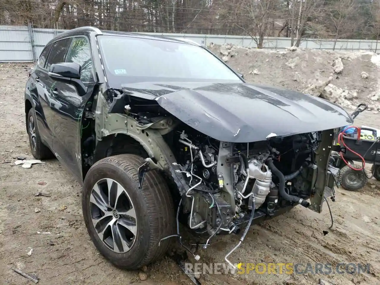 1 Photograph of a damaged car 5TDGZRBH7MS074434 TOYOTA HIGHLANDER 2021