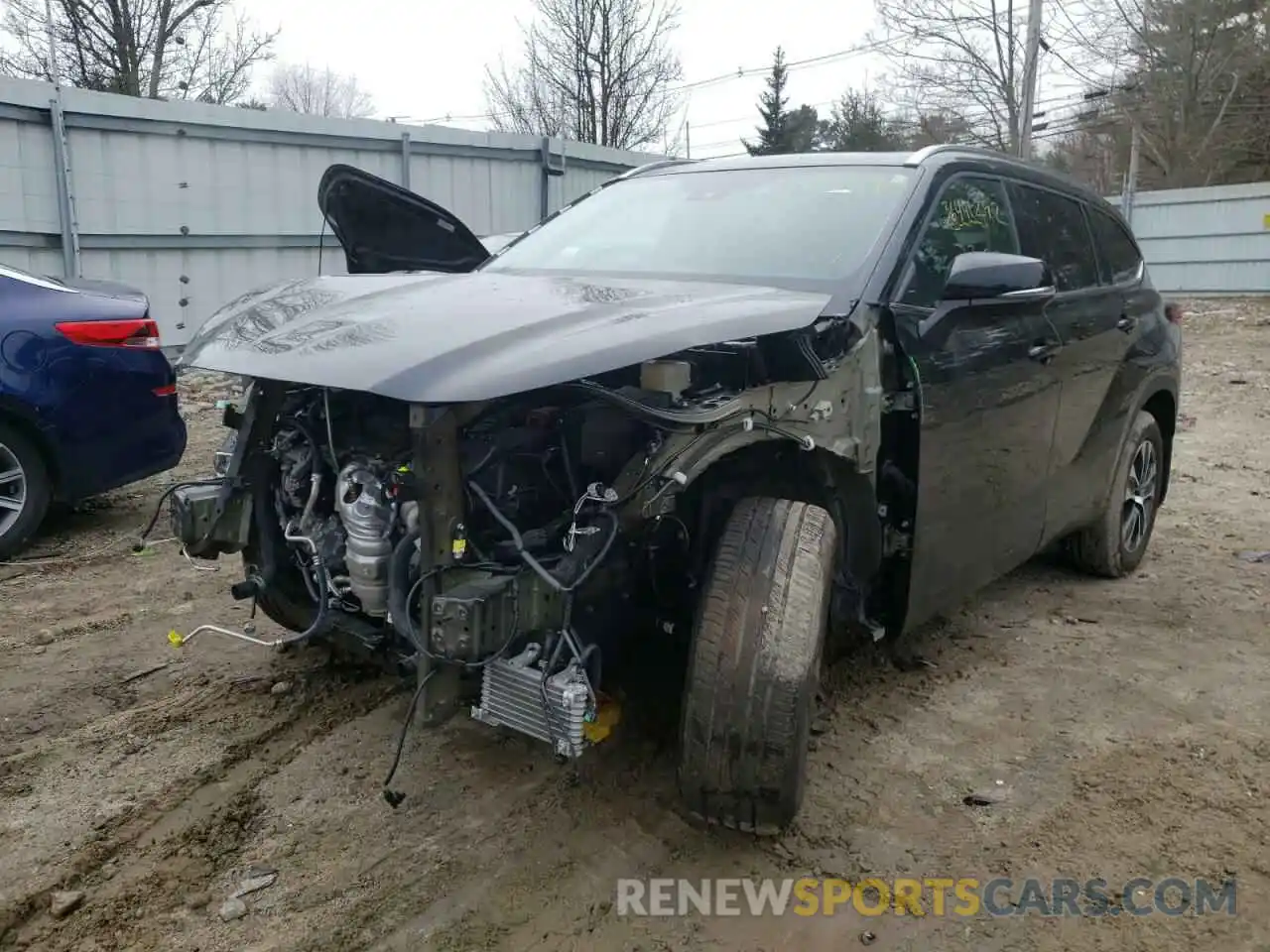 2 Photograph of a damaged car 5TDGZRBH7MS074434 TOYOTA HIGHLANDER 2021