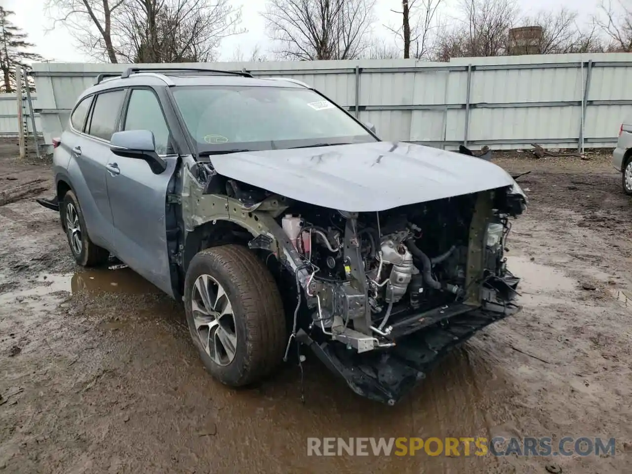 1 Photograph of a damaged car 5TDGZRBH7MS076197 TOYOTA HIGHLANDER 2021