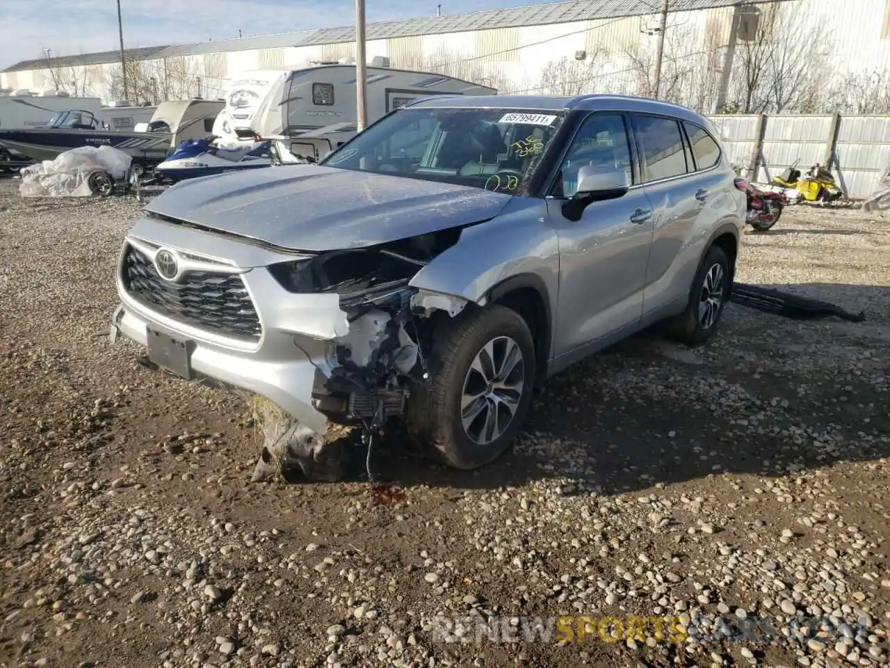 2 Photograph of a damaged car 5TDGZRBH7MS085966 TOYOTA HIGHLANDER 2021