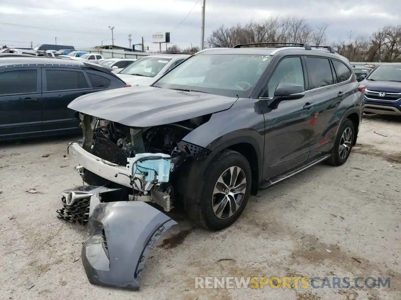 2 Photograph of a damaged car 5TDGZRBH7MS094084 TOYOTA HIGHLANDER 2021