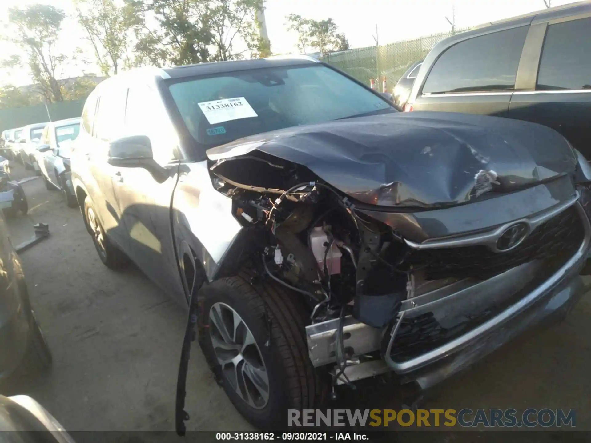 1 Photograph of a damaged car 5TDGZRBH7MS101440 TOYOTA HIGHLANDER 2021