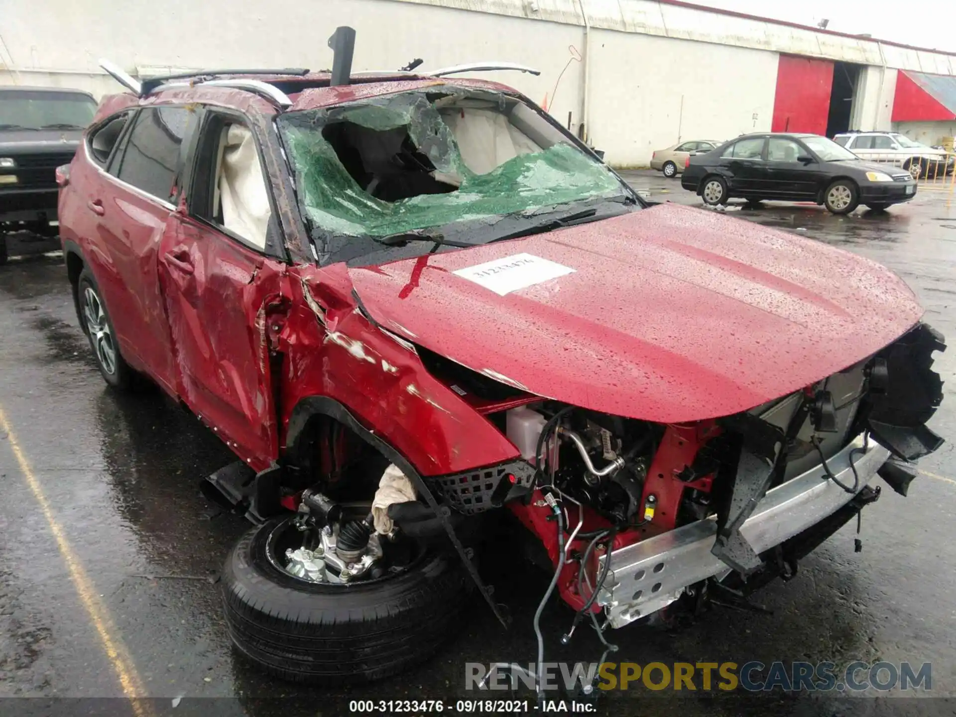 1 Photograph of a damaged car 5TDGZRBH7MS122272 TOYOTA HIGHLANDER 2021