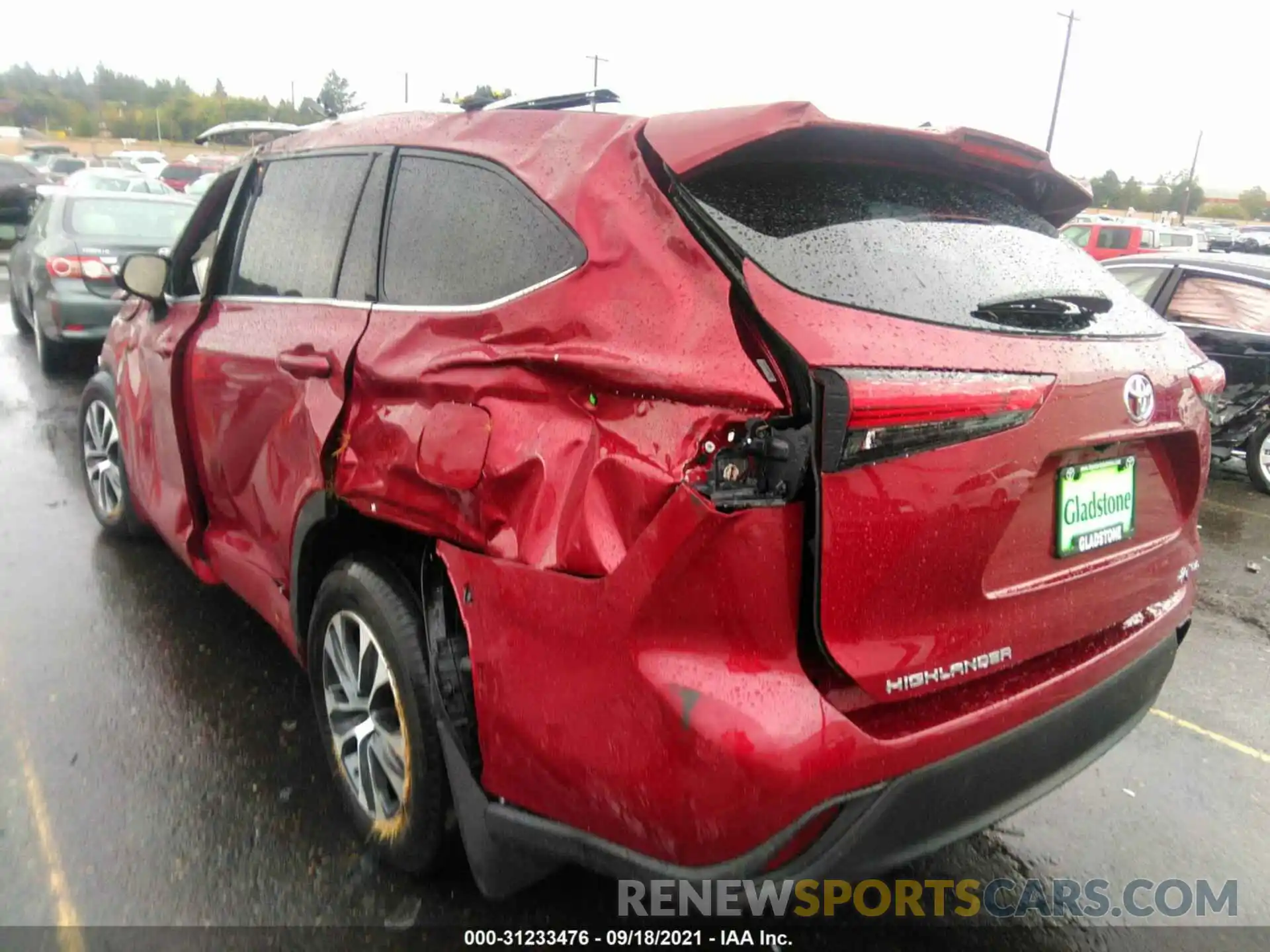 3 Photograph of a damaged car 5TDGZRBH7MS122272 TOYOTA HIGHLANDER 2021