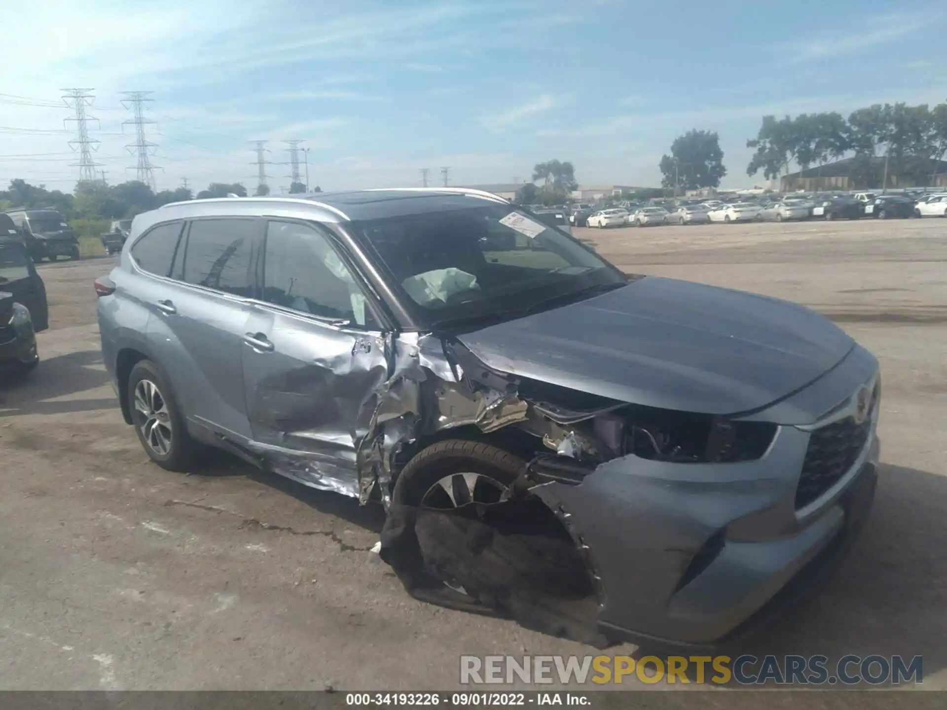 1 Photograph of a damaged car 5TDGZRBH7MS155935 TOYOTA HIGHLANDER 2021