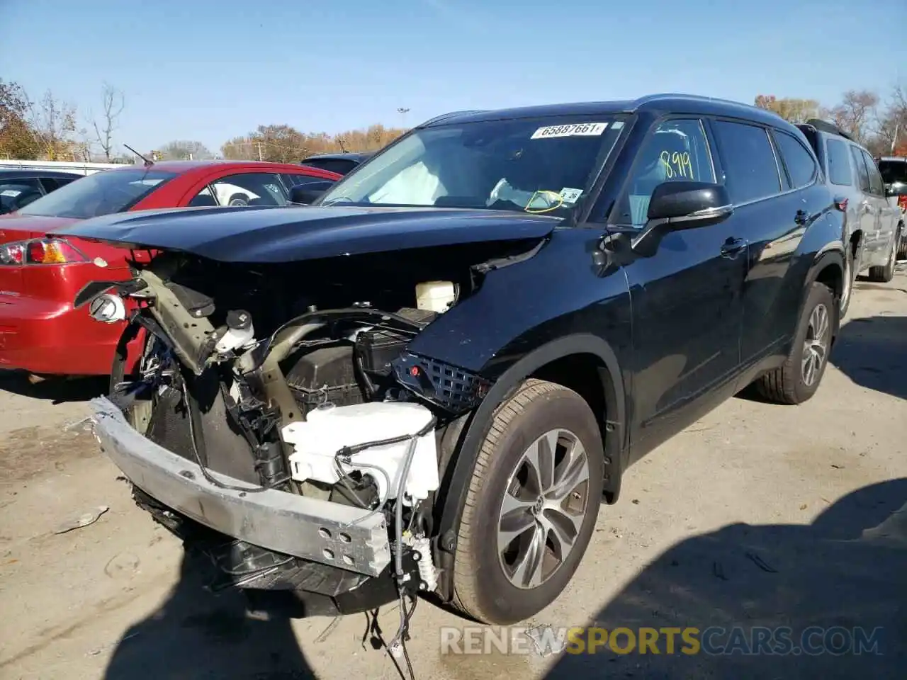 2 Photograph of a damaged car 5TDGZRBH7MS531324 TOYOTA HIGHLANDER 2021