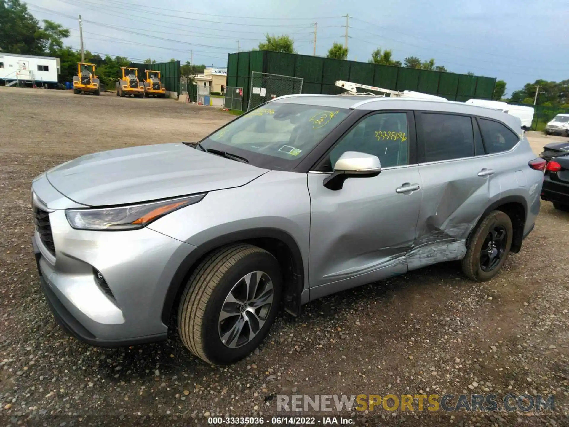 2 Photograph of a damaged car 5TDGZRBH7MS532280 TOYOTA HIGHLANDER 2021