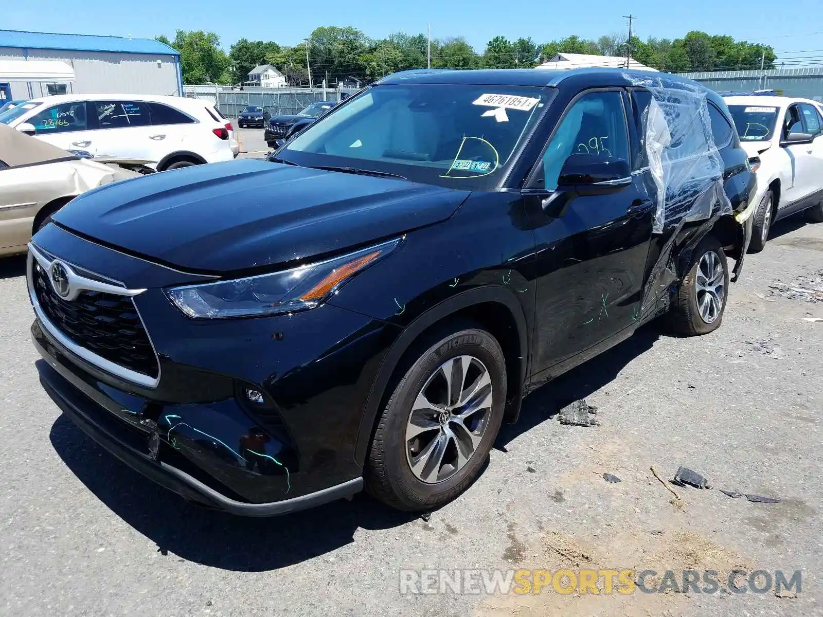 2 Photograph of a damaged car 5TDGZRBH7MS534112 TOYOTA HIGHLANDER 2021