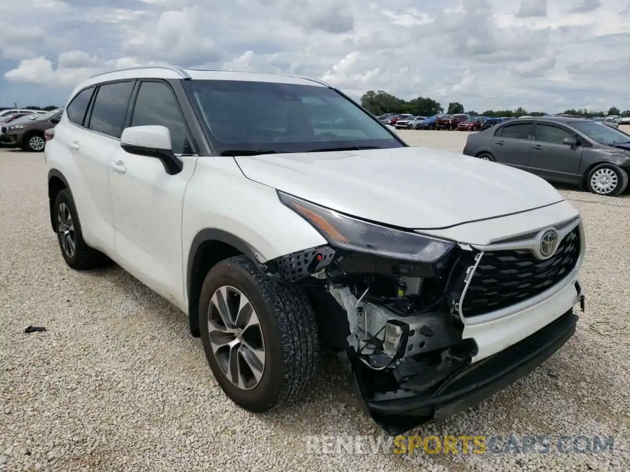 1 Photograph of a damaged car 5TDGZRBH7MS539410 TOYOTA HIGHLANDER 2021