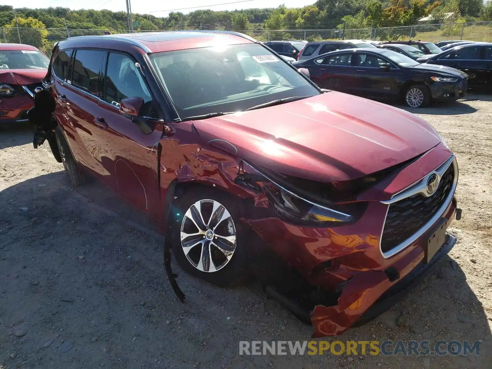 1 Photograph of a damaged car 5TDGZRBH7MS549726 TOYOTA HIGHLANDER 2021