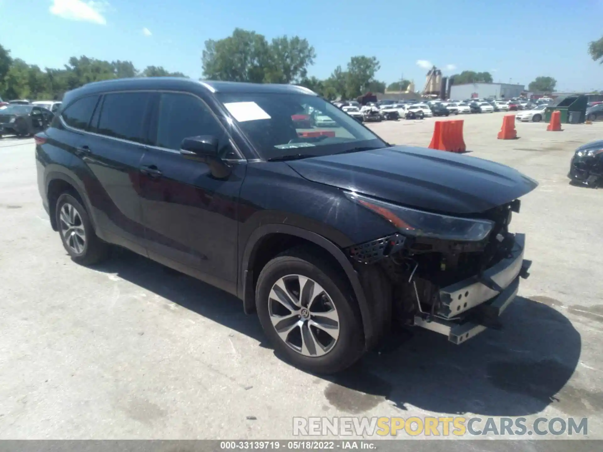 1 Photograph of a damaged car 5TDGZRBH8MS059117 TOYOTA HIGHLANDER 2021