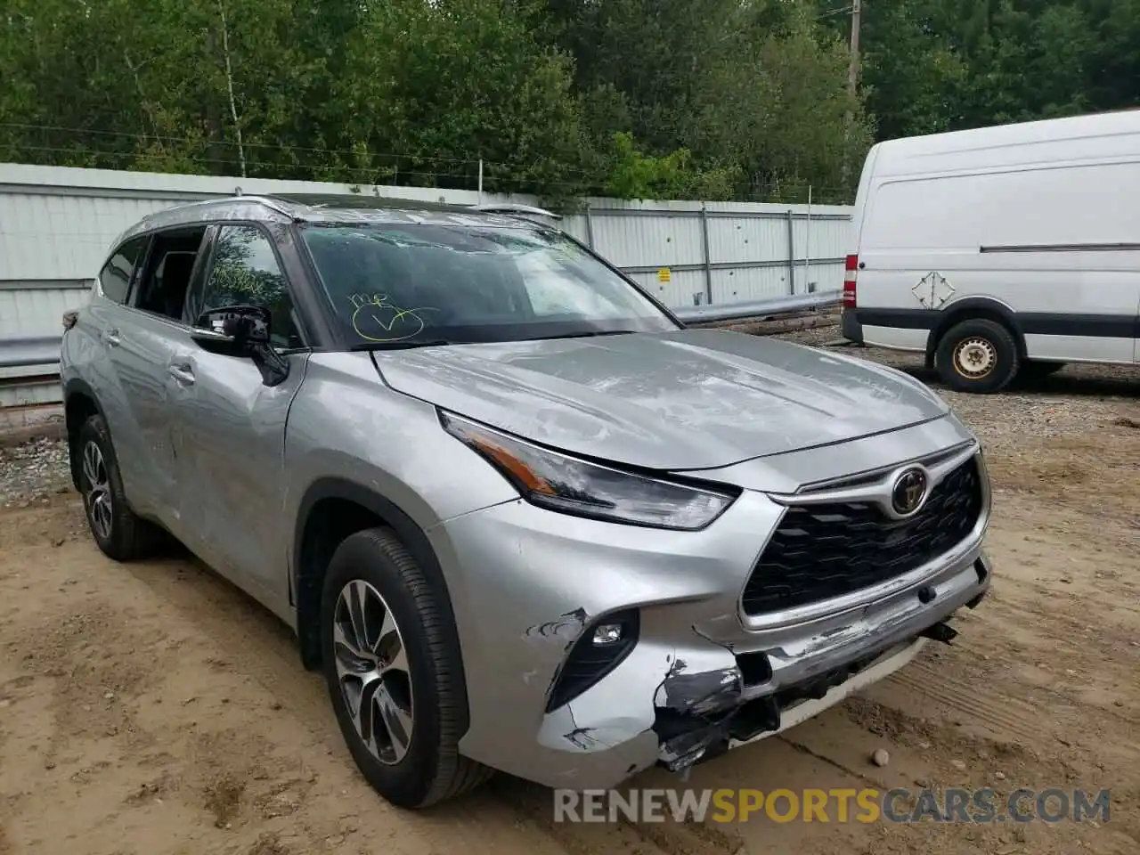 1 Photograph of a damaged car 5TDGZRBH8MS071266 TOYOTA HIGHLANDER 2021