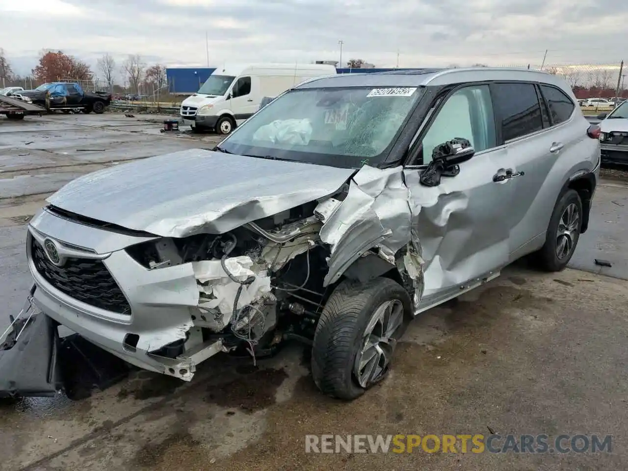 1 Photograph of a damaged car 5TDGZRBH8MS071736 TOYOTA HIGHLANDER 2021