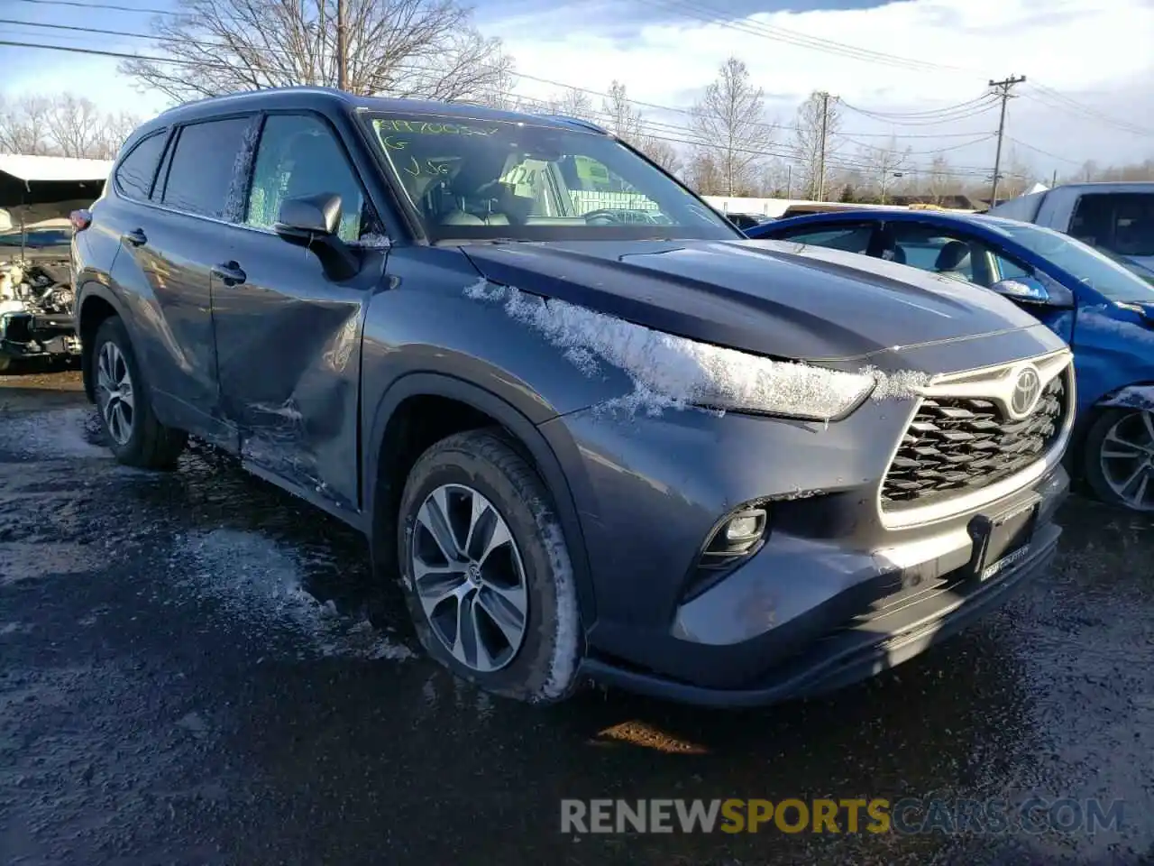 1 Photograph of a damaged car 5TDGZRBH8MS074474 TOYOTA HIGHLANDER 2021