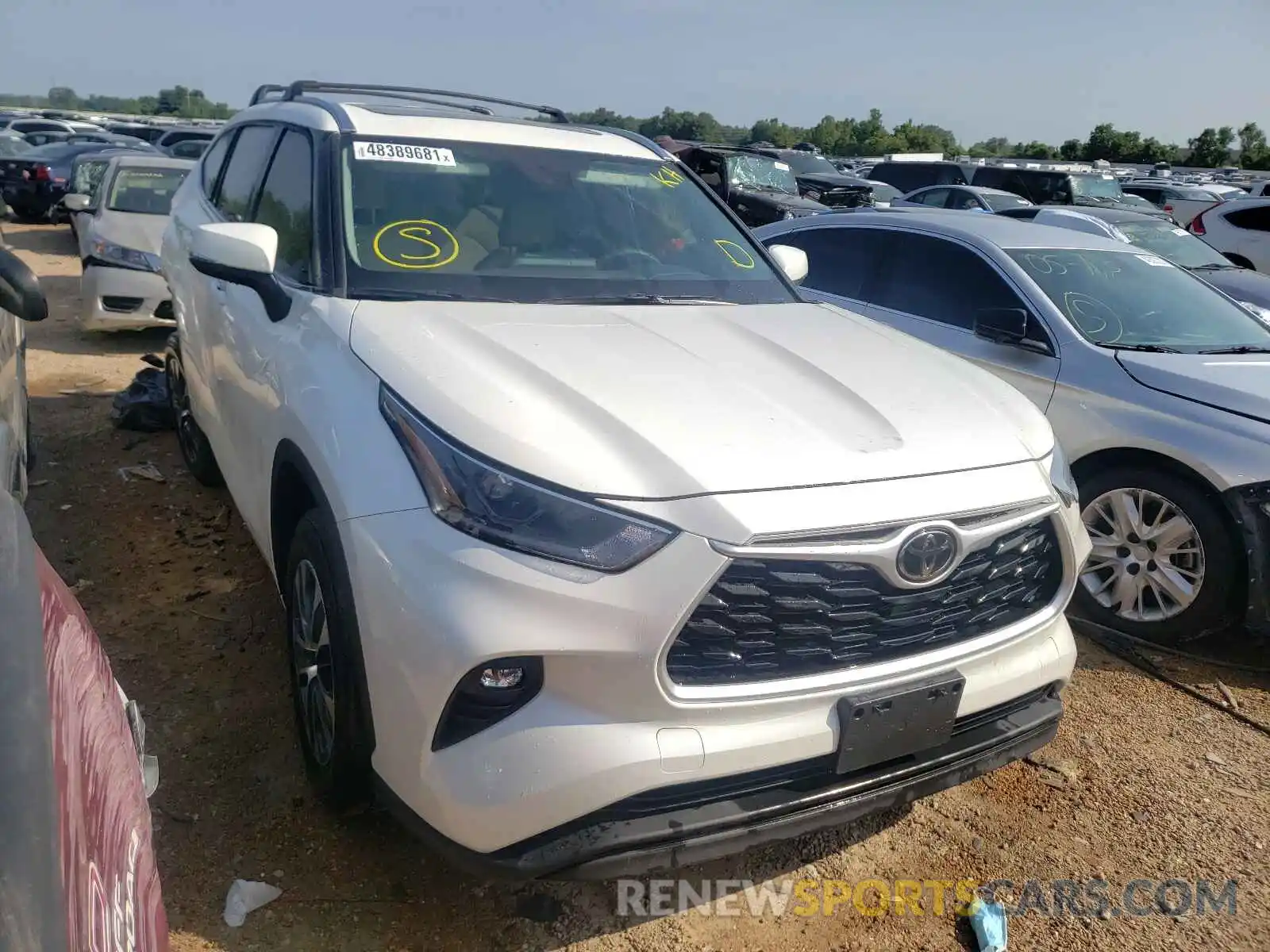 1 Photograph of a damaged car 5TDGZRBH8MS080145 TOYOTA HIGHLANDER 2021