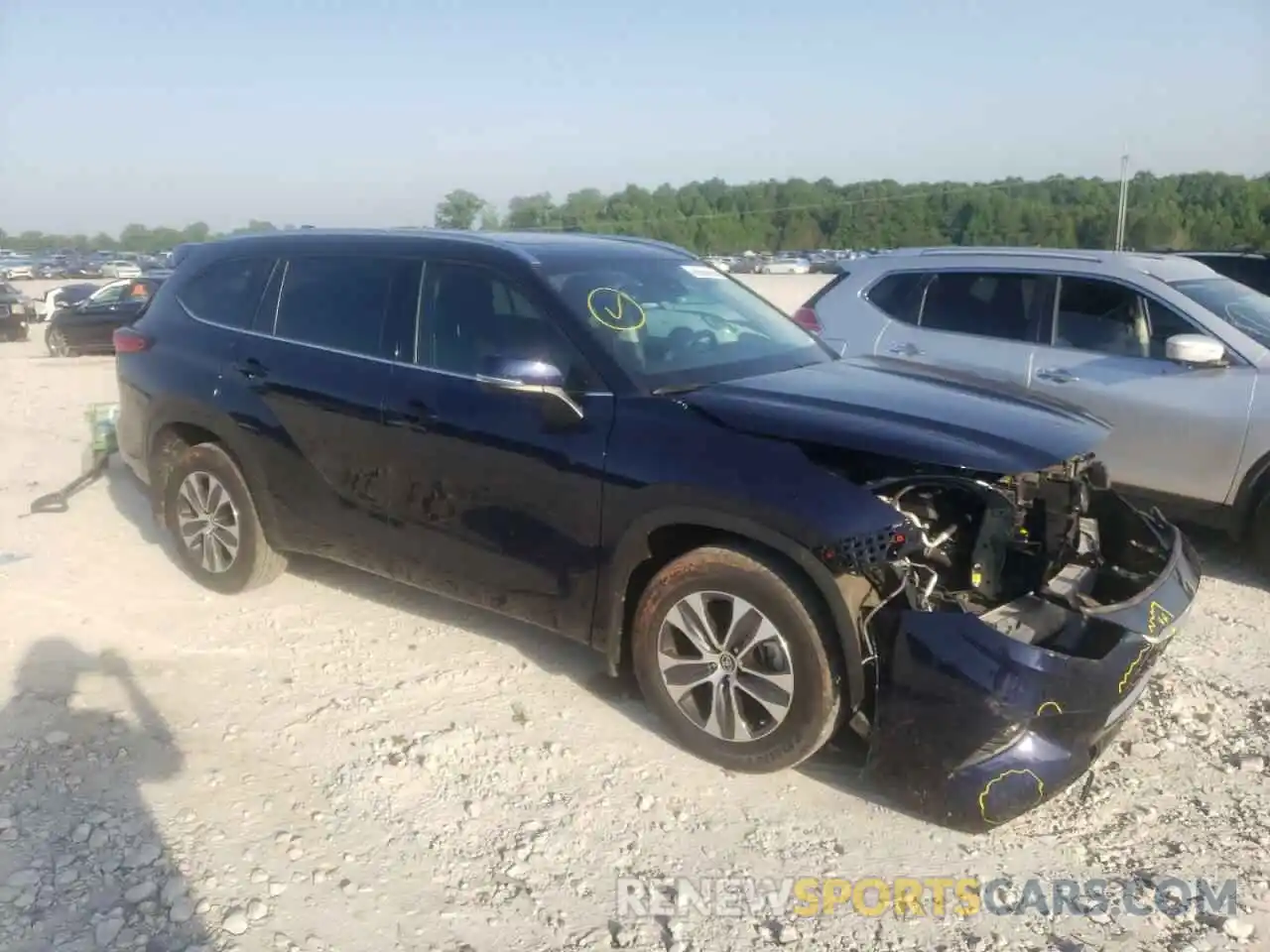 1 Photograph of a damaged car 5TDGZRBH8MS084941 TOYOTA HIGHLANDER 2021