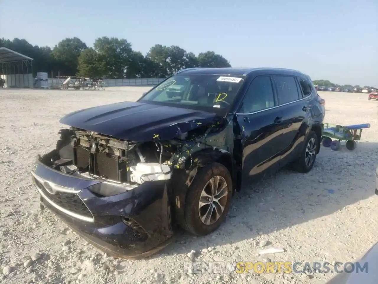 2 Photograph of a damaged car 5TDGZRBH8MS084941 TOYOTA HIGHLANDER 2021