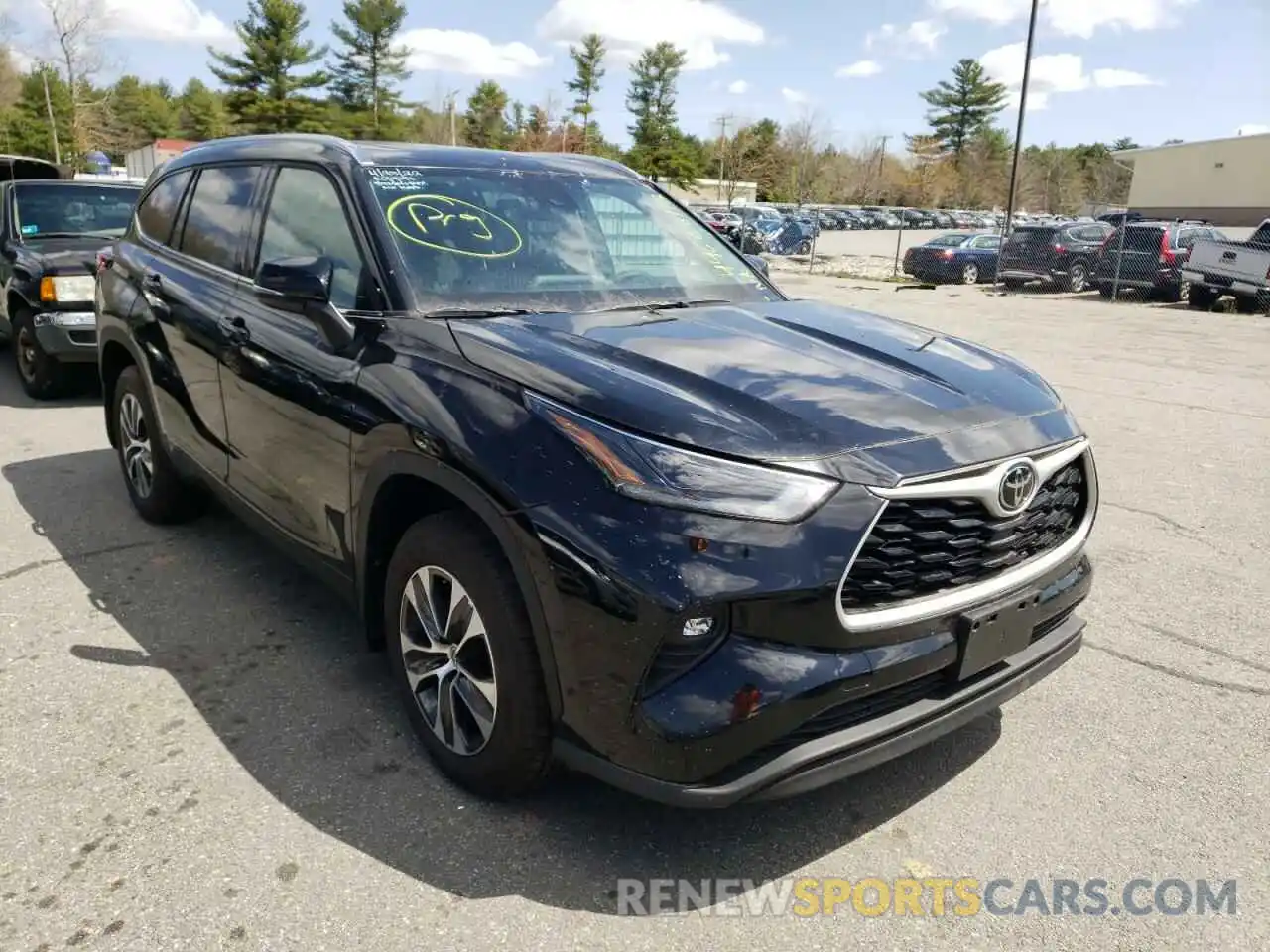 1 Photograph of a damaged car 5TDGZRBH8MS089914 TOYOTA HIGHLANDER 2021