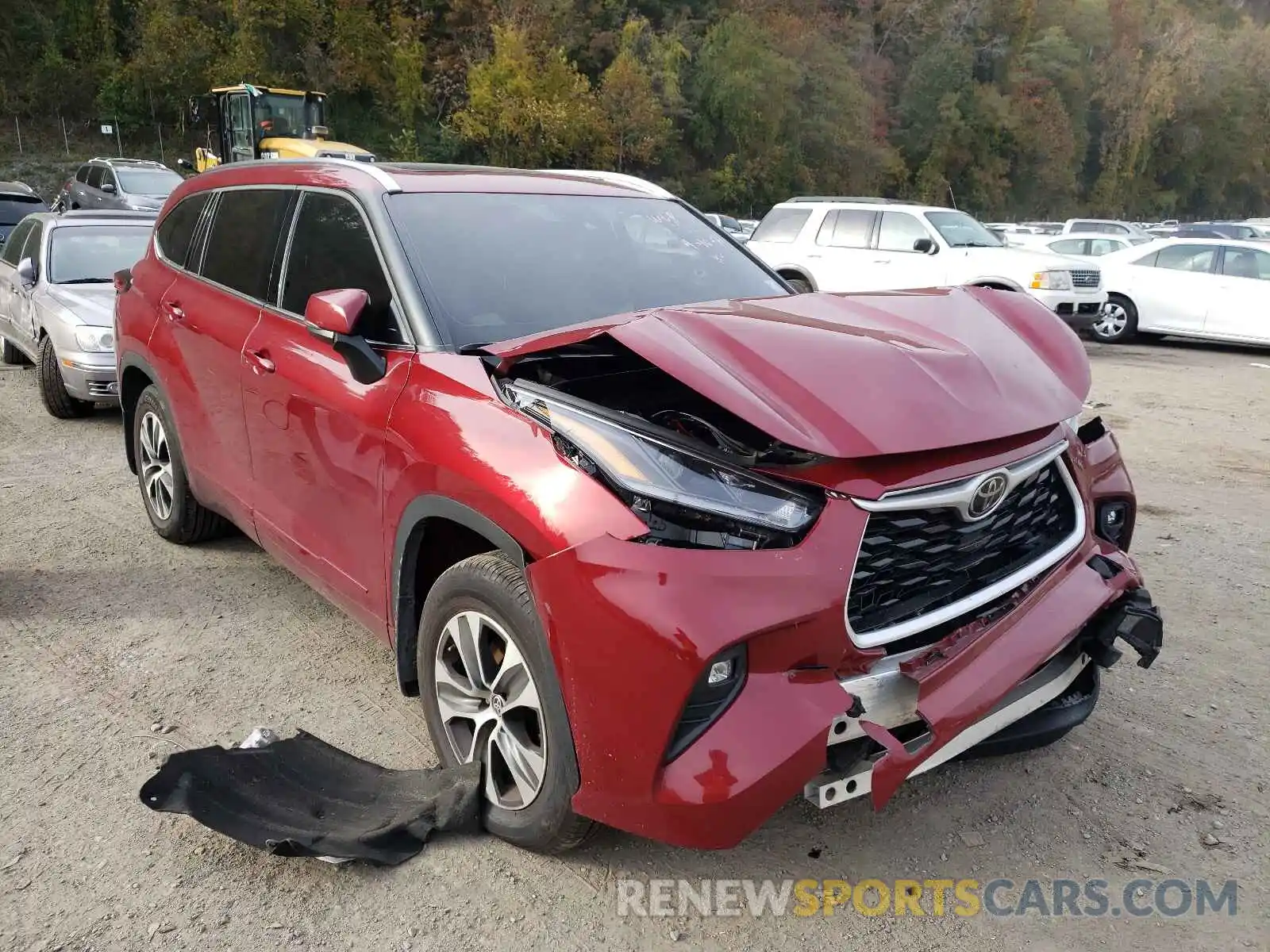 1 Photograph of a damaged car 5TDGZRBH8MS098404 TOYOTA HIGHLANDER 2021