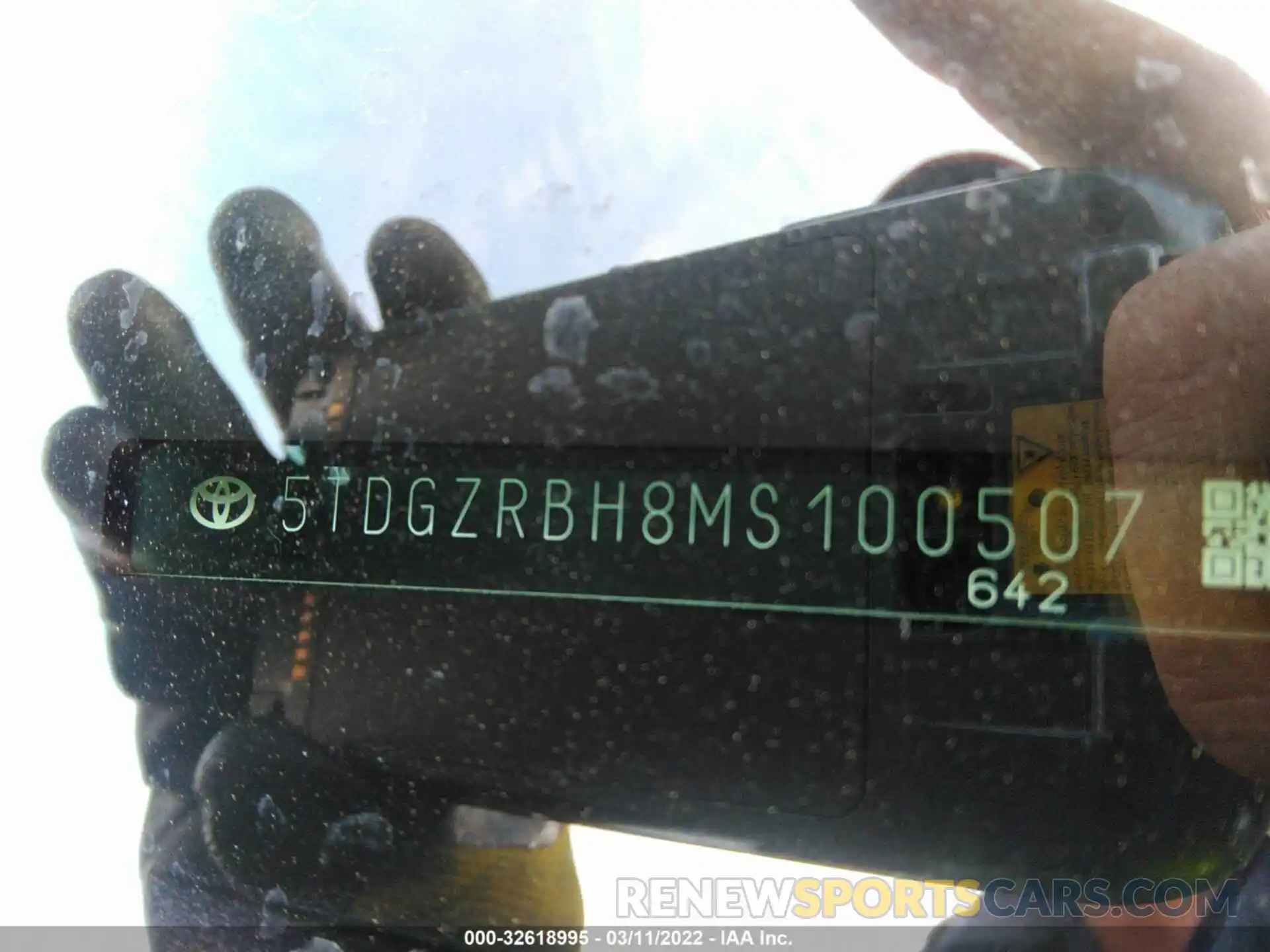 9 Фотография поврежденного автомобиля 5TDGZRBH8MS100507 TOYOTA HIGHLANDER 2021