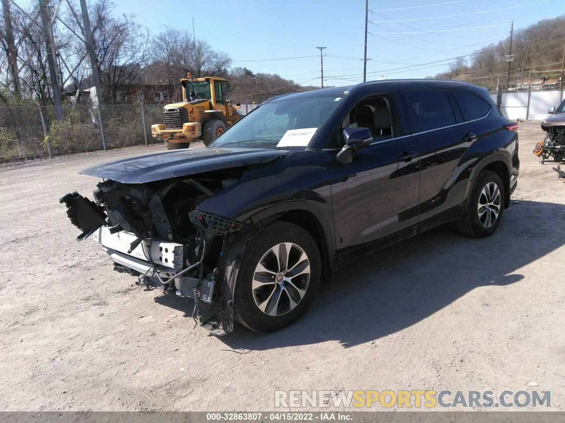 2 Photograph of a damaged car 5TDGZRBH8MS100541 TOYOTA HIGHLANDER 2021